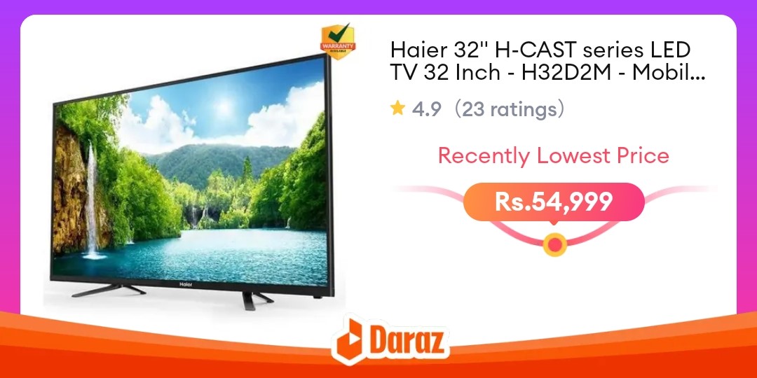 Haier 32 H-CAST series LED TV 32 Inch - H32D2M