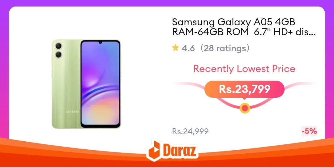 Samsung A05 Discounted Price